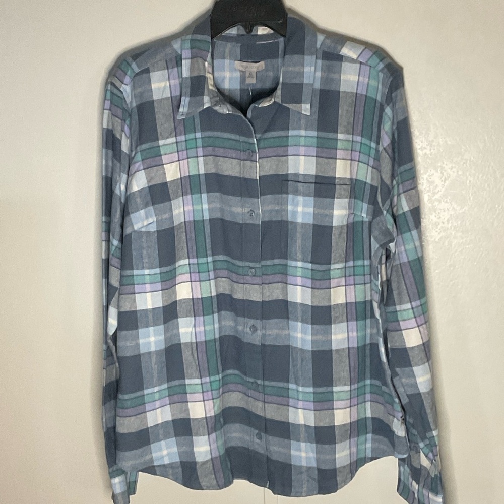 Women’s Ocean + Coast plaid shirt
